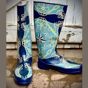 Sperry Top Sider Womens Size 11 Plaid Rain Boots